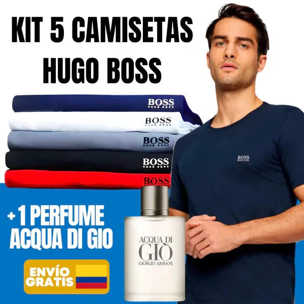 Kit 5 Camisetas HB + Perfume GA de Regalo - BLACK FRIDAY OFERTA 50% ÚLTIMO DÍA