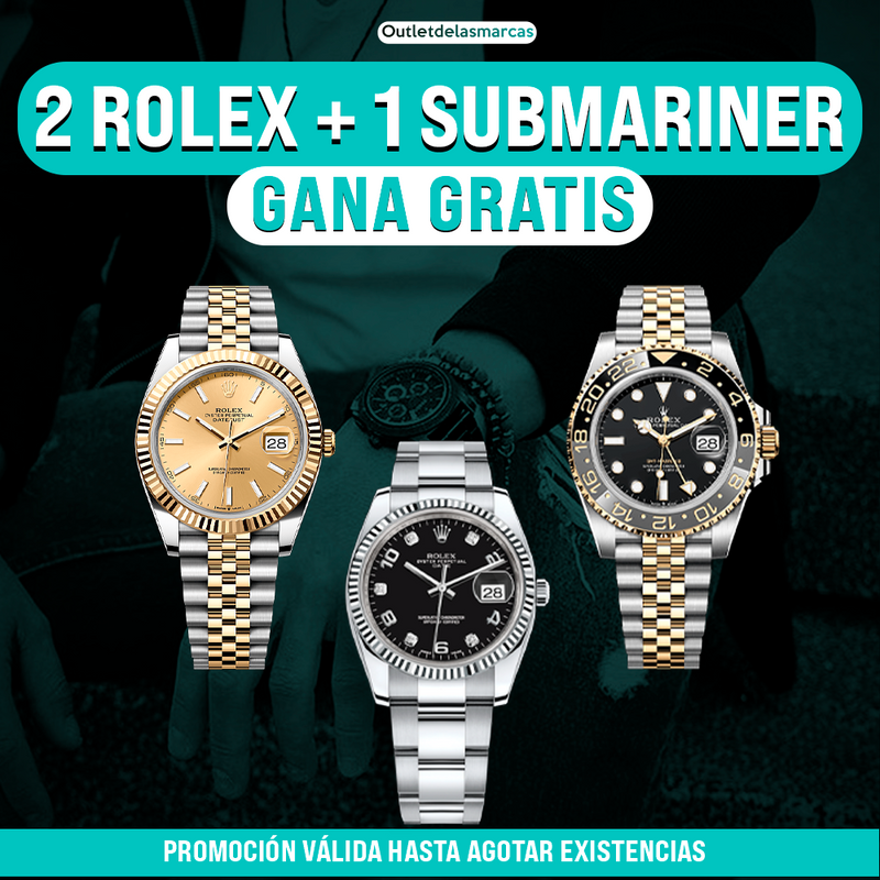 ⌚ 2 Rolex Presidenciales + 1 Submariner (GRATIS) ¡SOLO HOY! 🔥