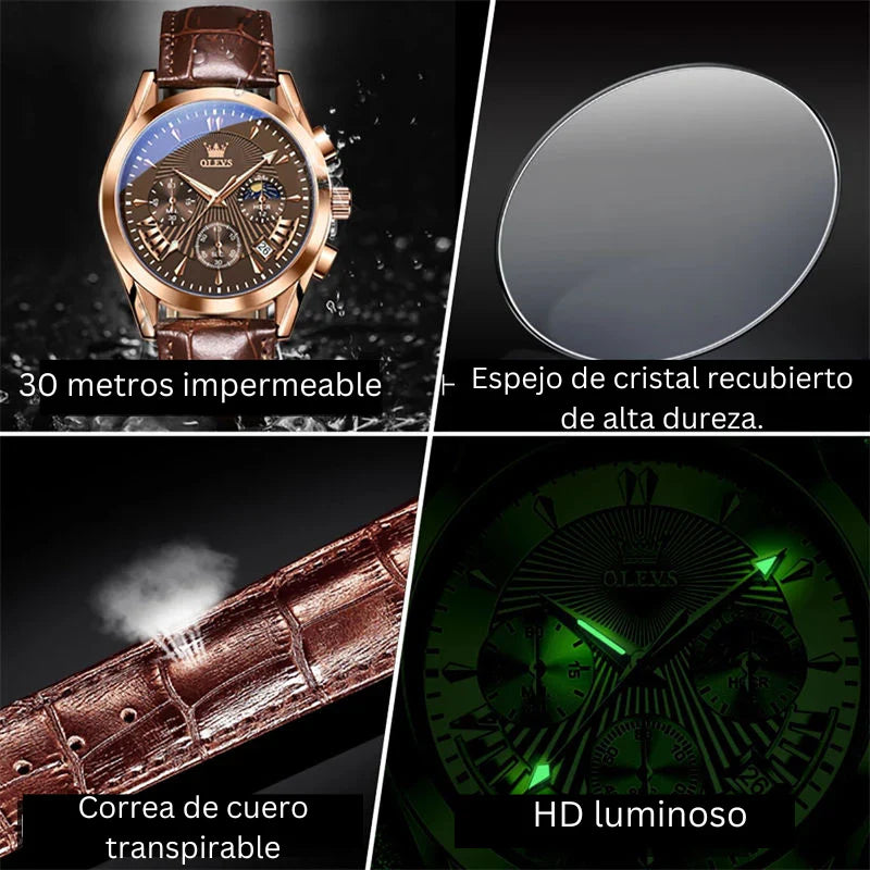 🌟EDICIÓN LIMITADA❗️ | Reloj con correa de piel auténtica