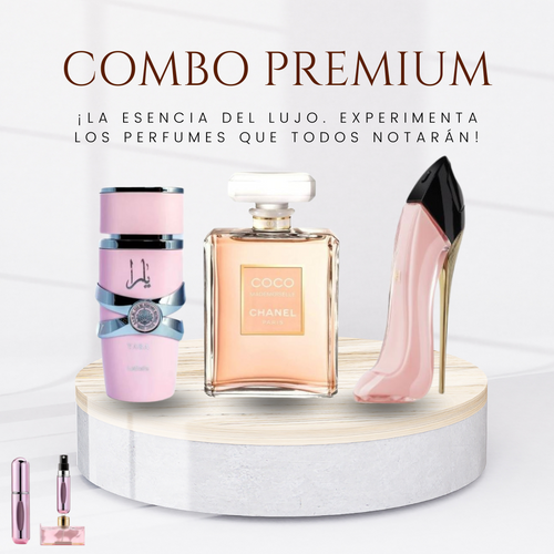 Kit de fragancias irresistibles: Yara, Coco y perfumero + blush para un toque especial