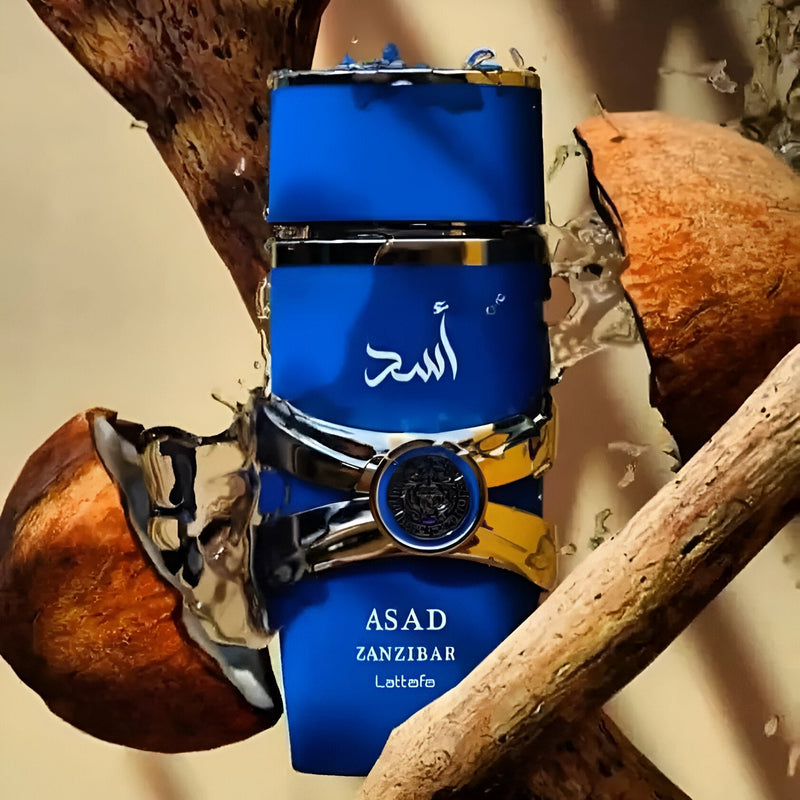 0059 - PERFUME + REGALO (Lattafa Asad Zanzibar+Perfumero)