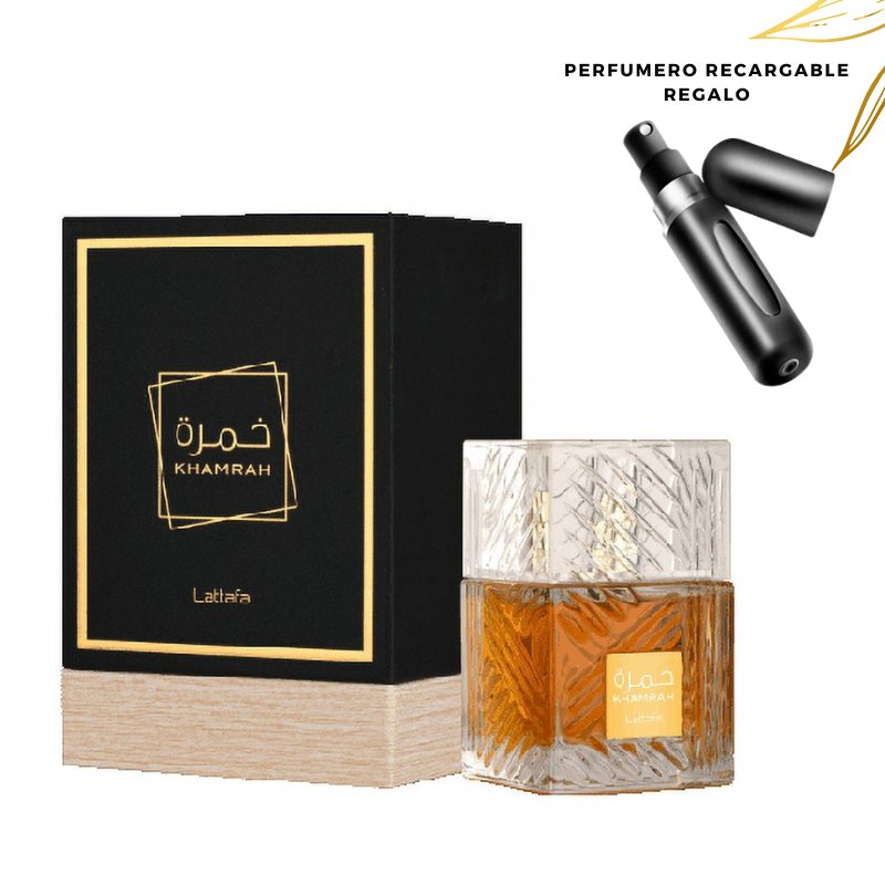 0088 - KIT 4 PERFUMES + 1 REGALOS  (Club de Nuit -Asad Lattafa - Khamrah -Montale Arabians Tonka + Perfumero  )