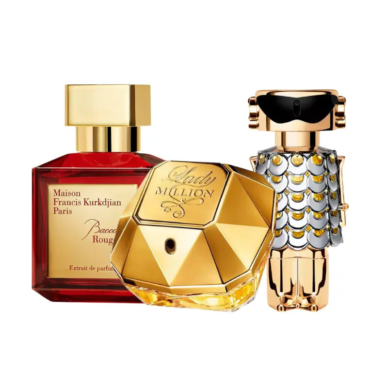 Kit 3 Perfumes Fame, Lady Million, Rouge 540 100ml