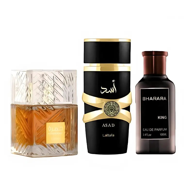 Kit 3 Perfumes Asad, King, Khamrah Qahwa 100ml