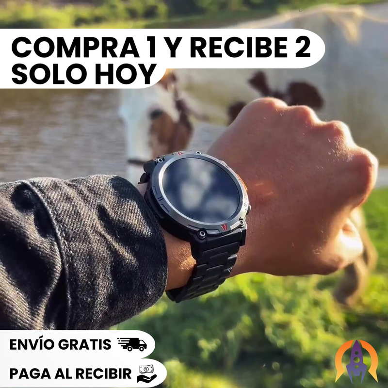 [COMPRA 1 Y RECIBE 2 SOLO HOY ]⌚🔥Smartwatch militar TrailBlaze + Regalo Sorpresa y compite por un iPhone 15⌚🔥