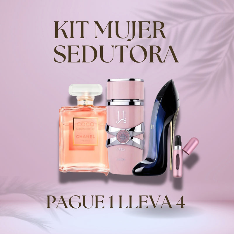 Combo Sedutora Con 3 Perfumes Exclusivos + Mini Frasco de Bolso! ✨