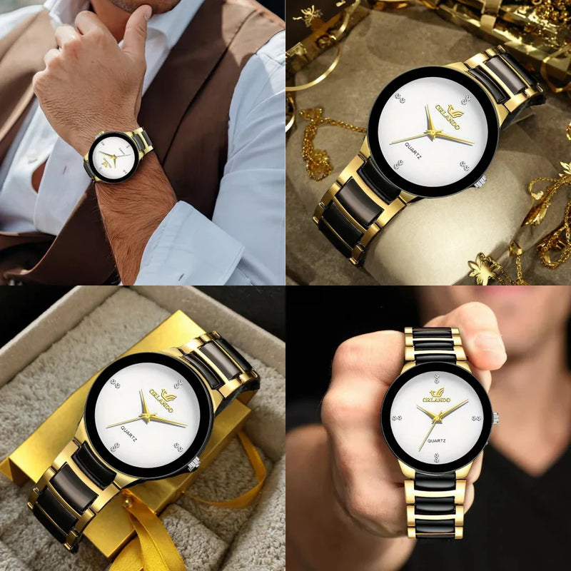 💥 EDICIÓN LIMITADA!❗️ Orlando™ Reloj Suizo De Lujo En Oro