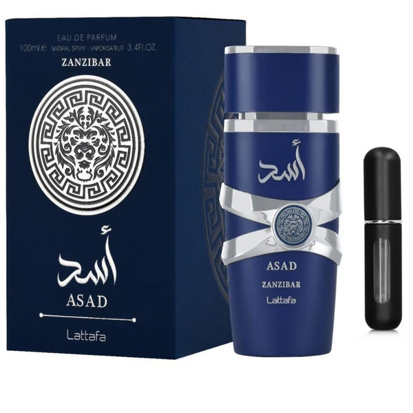 0059 - PERFUME + REGALO (Lattafa Asad Zanzibar+Perfumero)